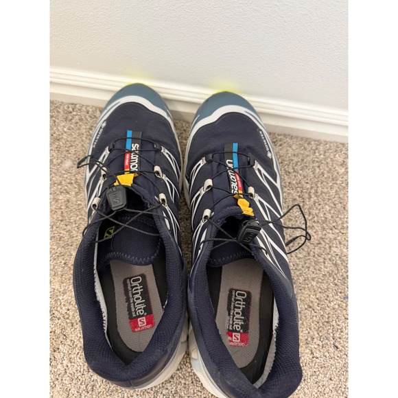 Salomon XT-6 GORE-TEX Sneakers – Night Sky / Acid Lime – Men's 13 - Picture 6 of 9